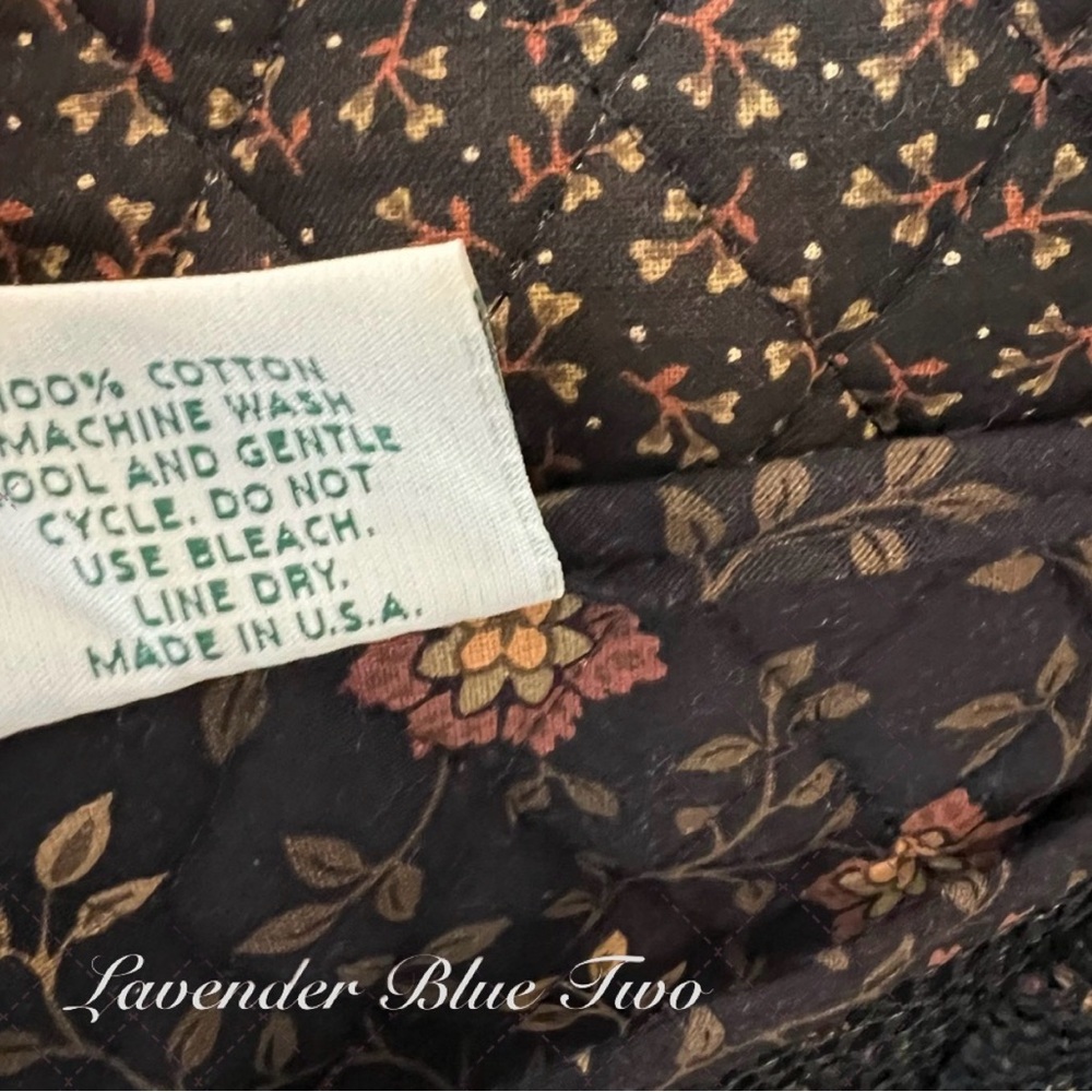 Vintage VERA BRADLEY Black Walnut 1999 Business Bag Tech Laptop Handled Case USA - Picture 15 of 17